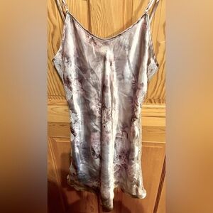 Slip Style Night Gown Silky Satiny Soft Shades of Lavender Purple Sleepwear Gift